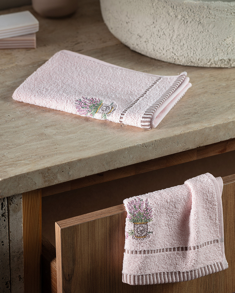 Комплект полотенец для рук Curtıce из 2 шт., 30x45 см. - розовый