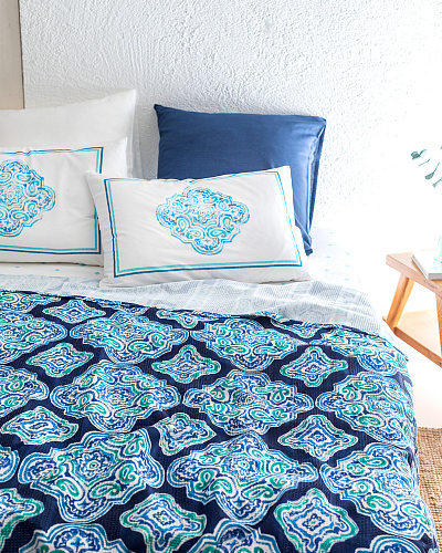 Комплект постельного белья полутораспальный Carel Cardi с вафельным покрывалом 160x240 см, хлопок