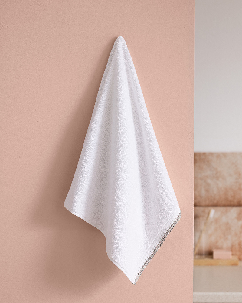 Полотенце для лица Camille Crochet 50x70 см. - белое