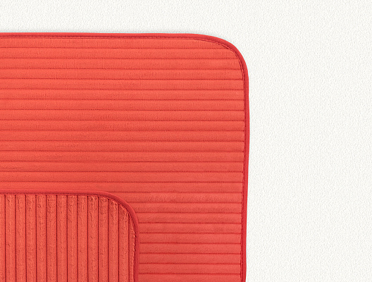 Набор коврик для ванной Mathilda из 2 шт., 50x80 - 45x50 см. - кирпично-красный