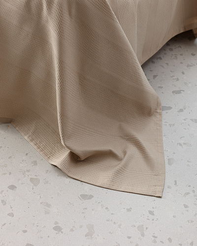 Комплект постельного белья двуспальный Mathilda с вафельным покрывалом 240x260 см, - хлопок, лиоцелл