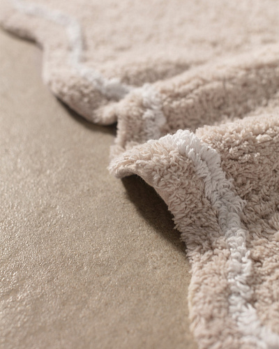 Коврик для ванной Yvoire 50x80 см. - бежевый / белый