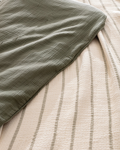 Подарочный комплект постельного белья двуспальный Marguerite с покрывалом 160x200 см, хлопок