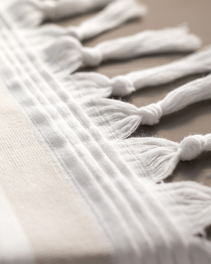 Набор полотенец для рук Raye Hammam из 2 шт., 30x45 см. - бежевый / голубой