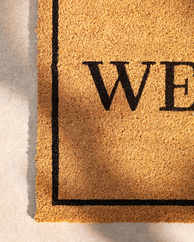 Придверный коврик Vignes 45x75 см. - горчичный / черный