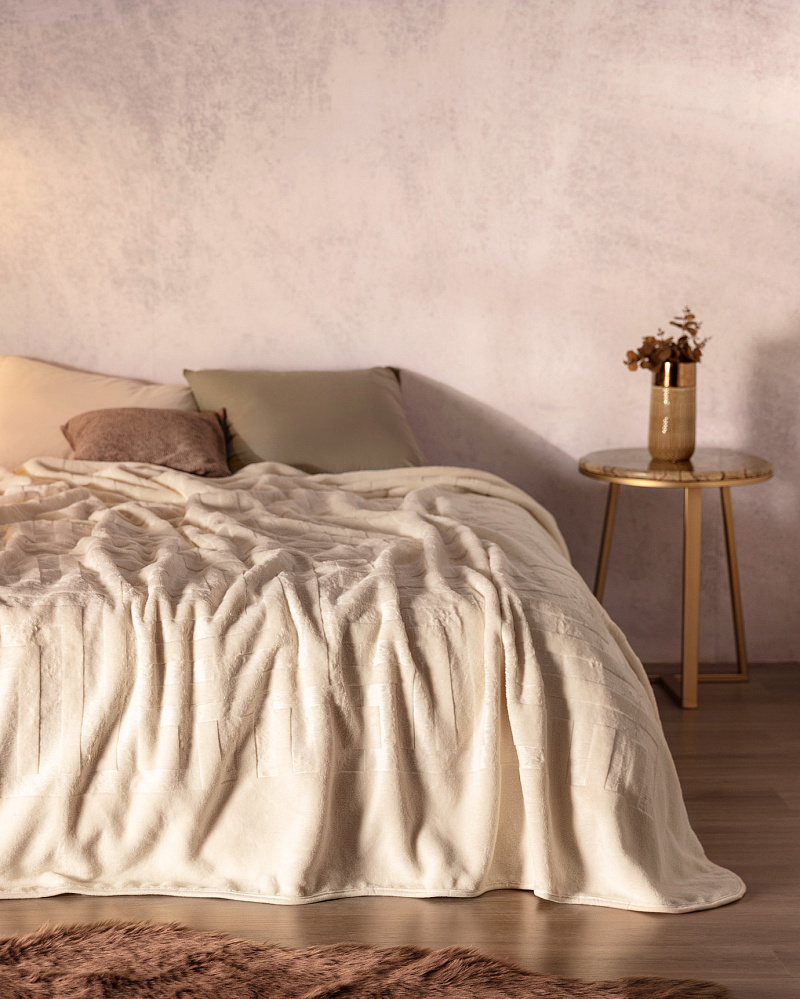 Плед Clementine 220x240 см. - экрю