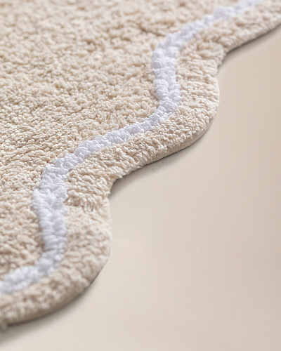 Коврик для ванной Yvoire 50x80 см. - бежевый / белый