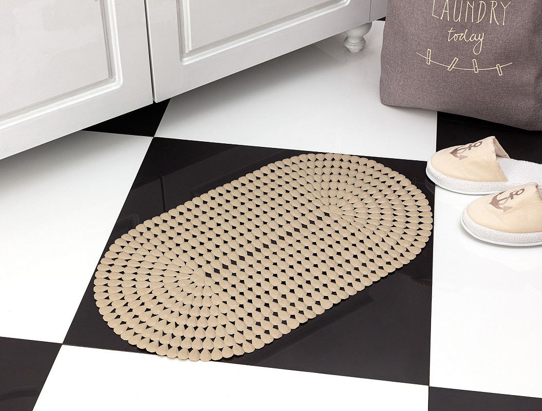 Коврик для ванны Gordes 68x38,5см - светло-бежевый