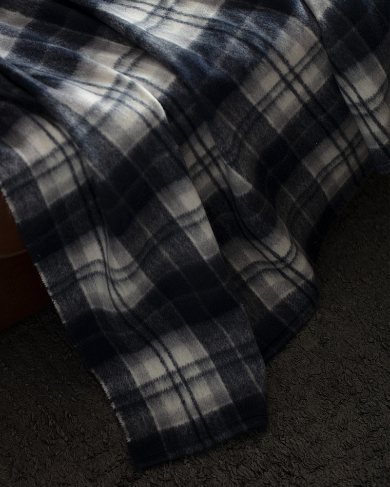 Плед Talcy 130x170 см. - серый / синий