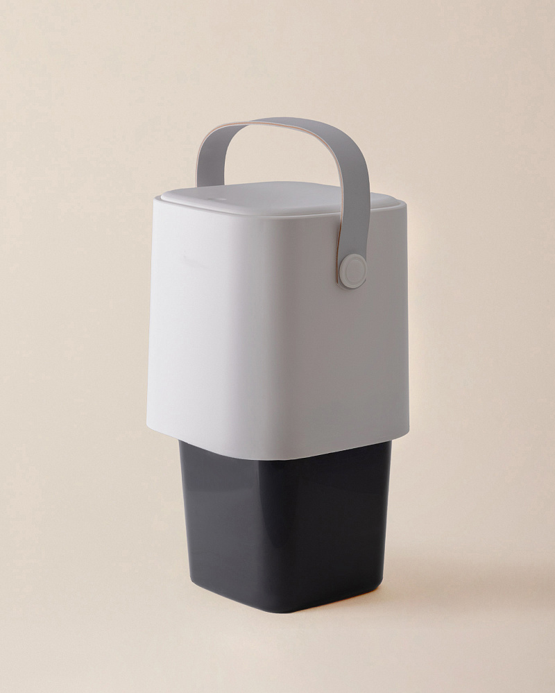 Контейнер для мусора  Anglais 21,5x21,5x22,5 см. - экрю