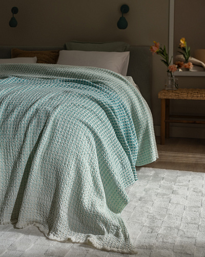 Покрывало двуспальное Lunevere 220x230 см, хлопок