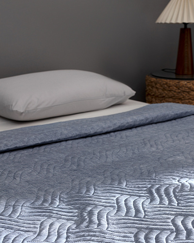 Покрывало двуспальное Dace 200x220 см, - голубое