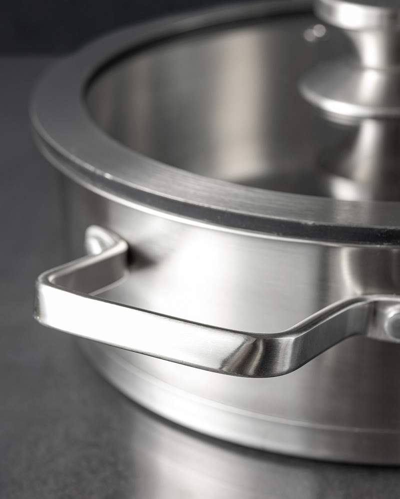 Кастрюля Raye с крышкой 24x7,5 см. - нержавеющая сталь