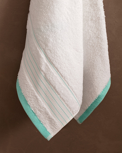 Банное полотенце Mere 70х140см - белый/мятный