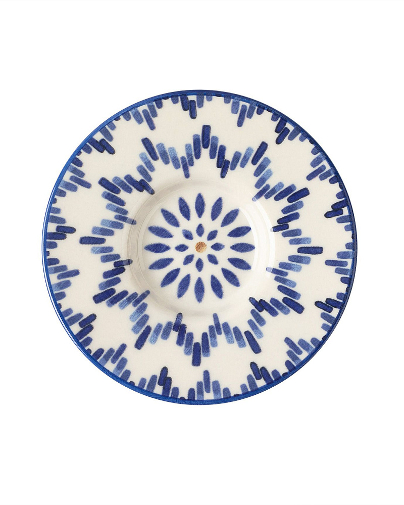 Набор фарфоровых чайных блюдец Luxe Mixte из 6 шт., 13x13 см - синий