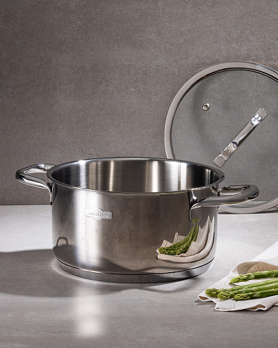 Кастрюля с крышкой Nova 3,4 л - серебристая