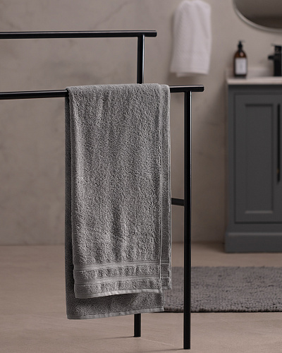 Банное полотенце Ryella Armure Hotel Collection 80x150 см. - серое