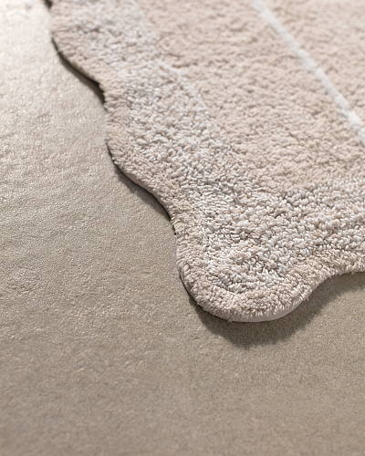 Коврик для ванной Gordes 50x80 см. - бежевый / белый