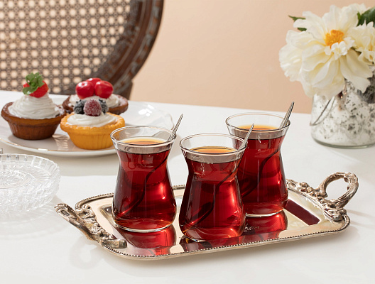 Набор турецких стаканов для чая Francessa из 6 шт., 132 мл.