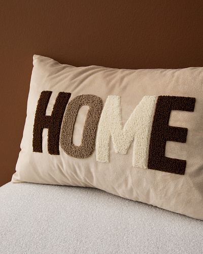 Декоративная наволочка Therron 30x50 см. - бежевая / коричневая