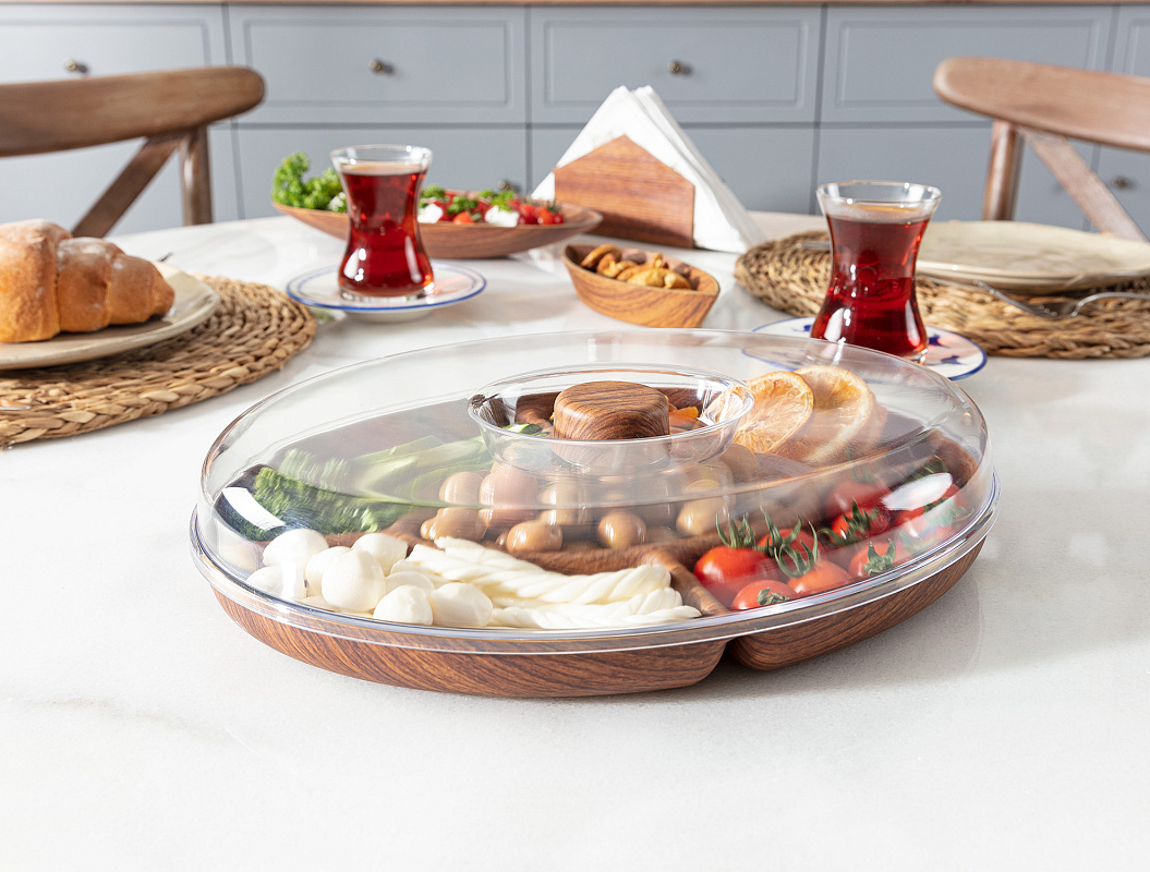 Чаша Angers из пяти секций 23,5x31x6,5 см. - Светло-коричневый