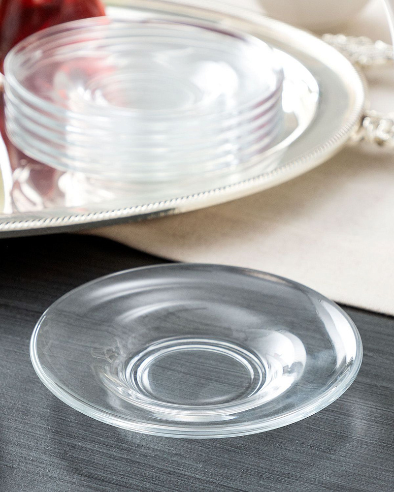 Набор стеклянных блюдец Marmion из 6 шт., 10x2 см