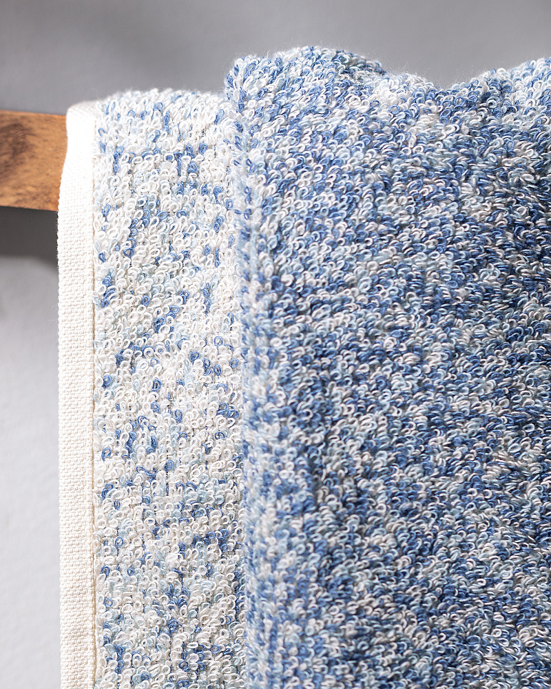 Полотенце для лица Brest Dyed 50x85 см. - экрю / голубое