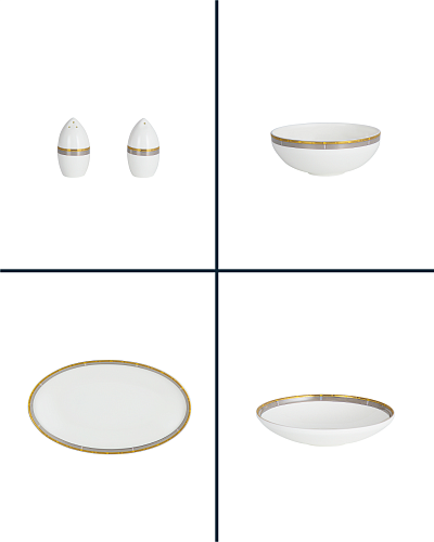 Столовый сервиз Bellamy из 56 предметов, - фарфор