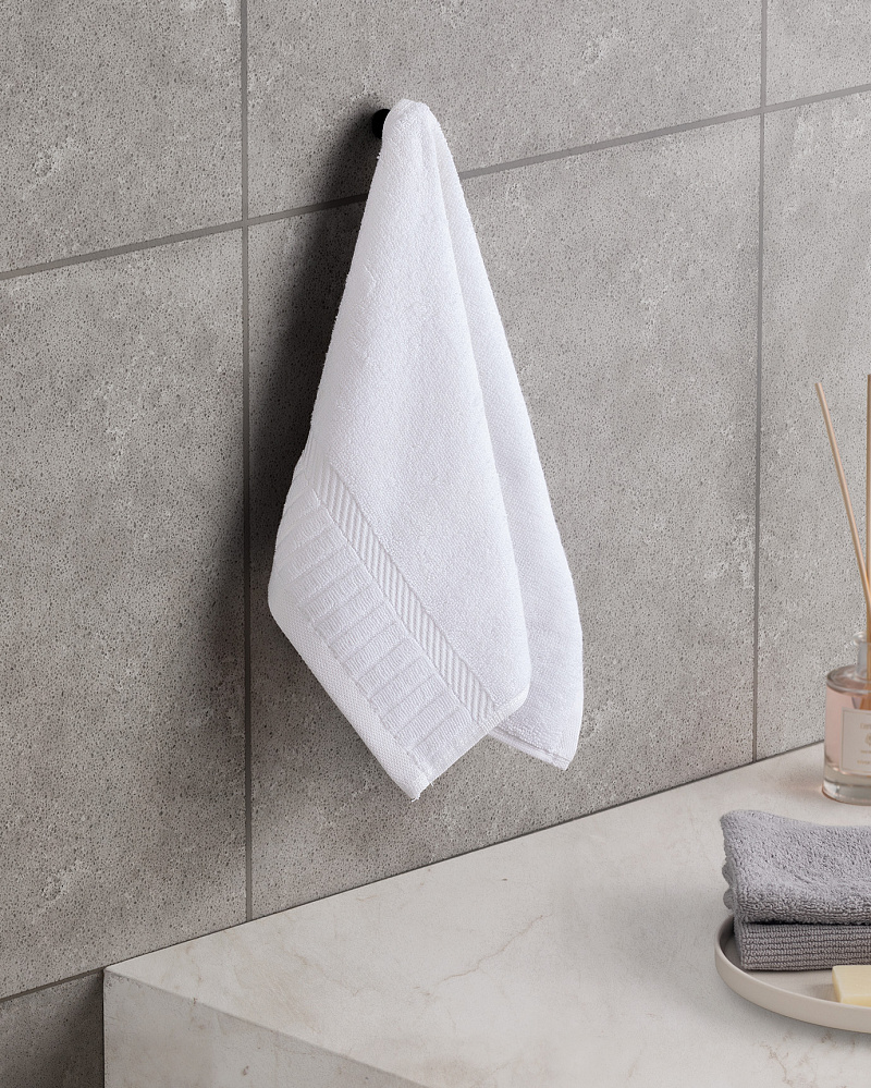 Полотенце для рук Piano Armure Hotel Collection 30x46 см. - белое