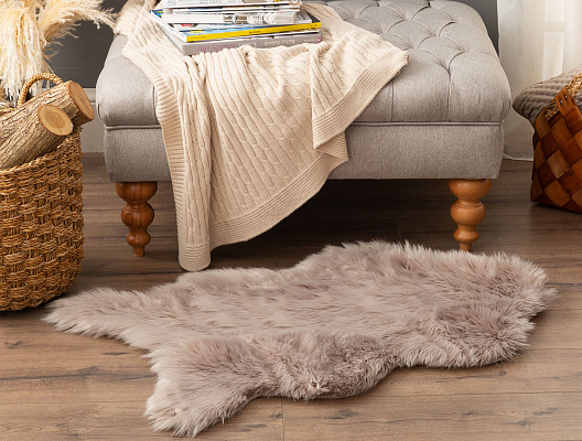 Плюшевый ковер Lela 60x90 см. - светло-бежевый