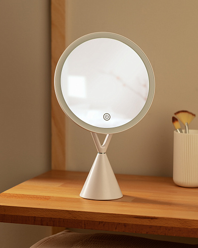 Зеркало Cabeza на ножке с подсветкой 21x9x34 см, - пластик, стекло