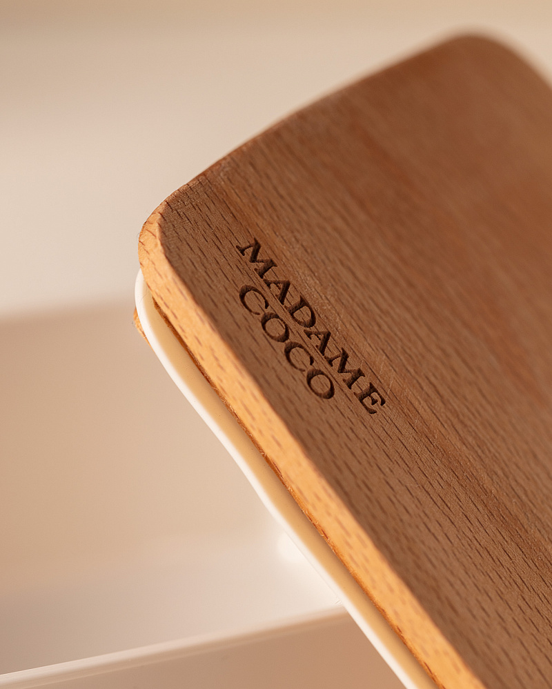 Ланч-бокс с деревянной крышкой Margot 750 мл. - экрю