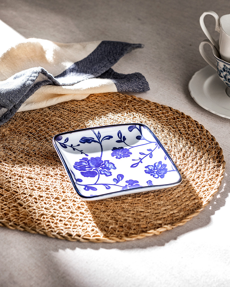 Квадратная тарелка Rêve Bleu Angers