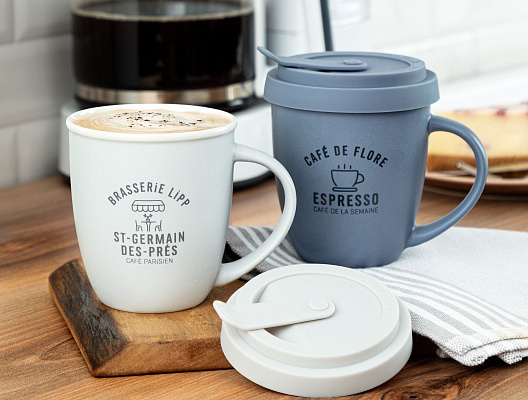 Фарфоровая кружка Bellanita 350мл - светло-серая