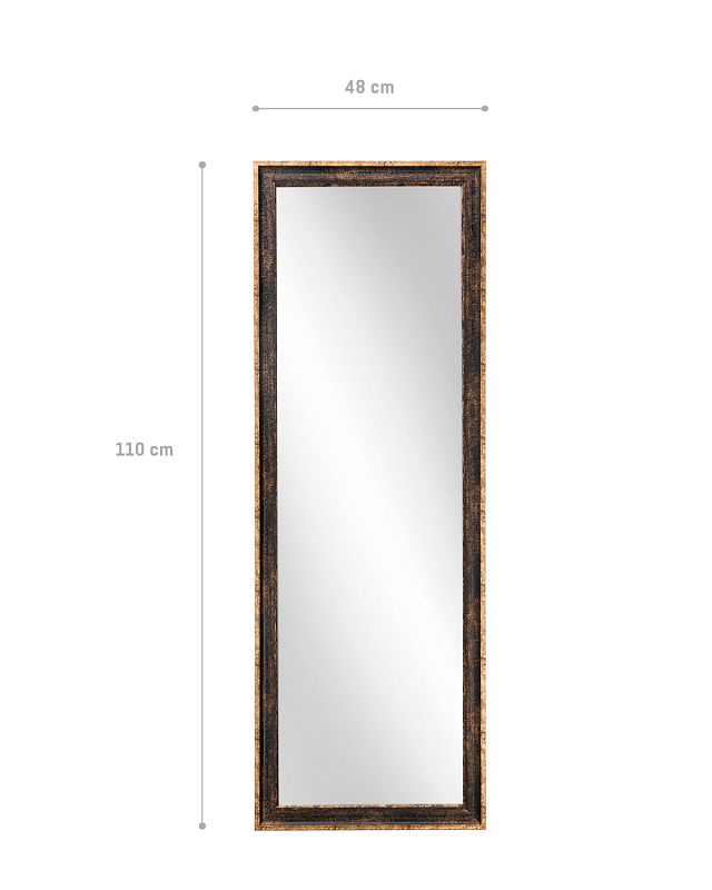 Зеркало Aubert 48x110x8 см. - коричневое
