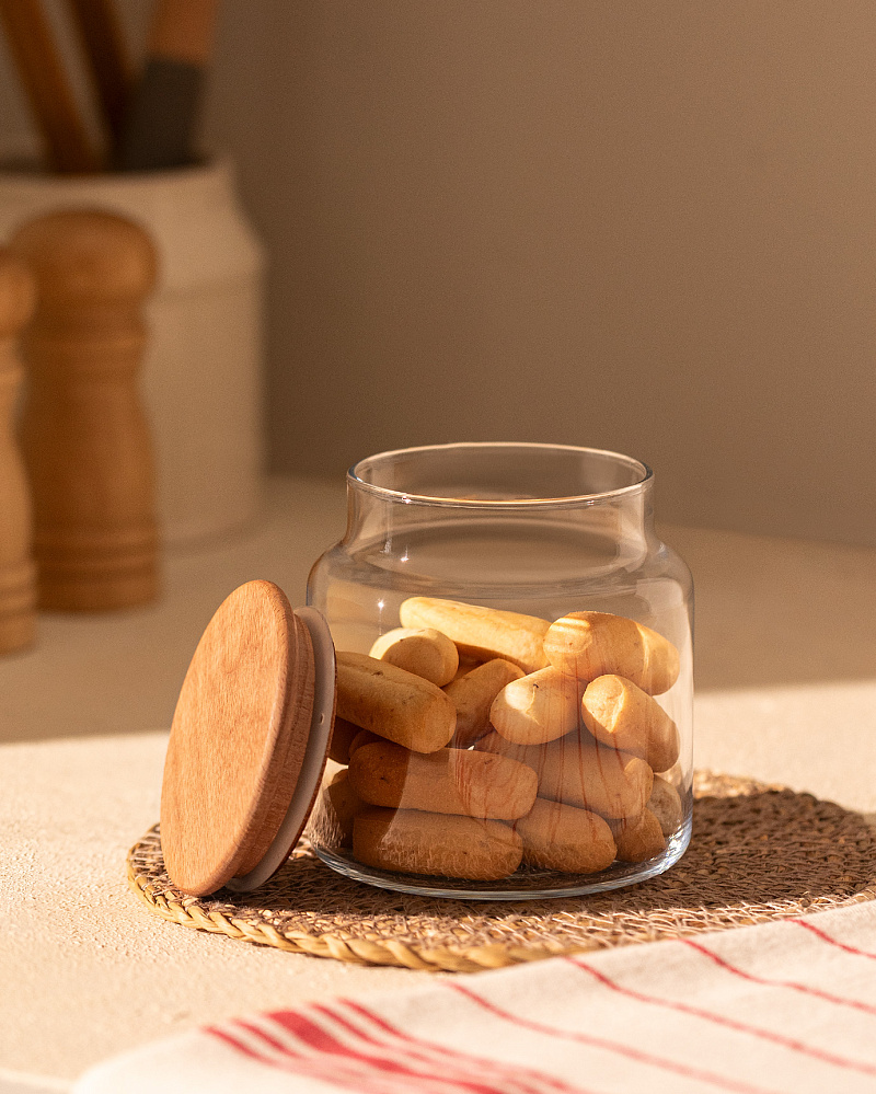 Банка Florence с деревянной крышкой 635 мл. 