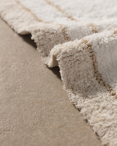 Коврик для ванной Giverny 50x80 см. - бежевый / белый