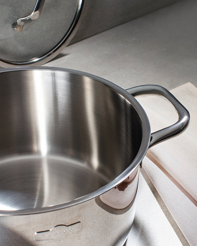 Кастрюля с крышкой Nova 4,2 л. - серебристая