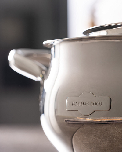 Кастрюля глубокая Vera 18 см. - серебристая