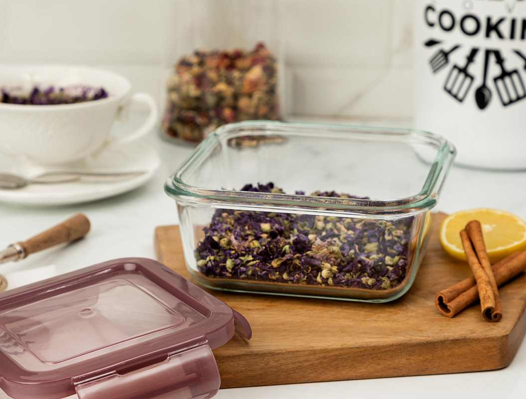 Квадратная чаша Corette 700мл - пудровый