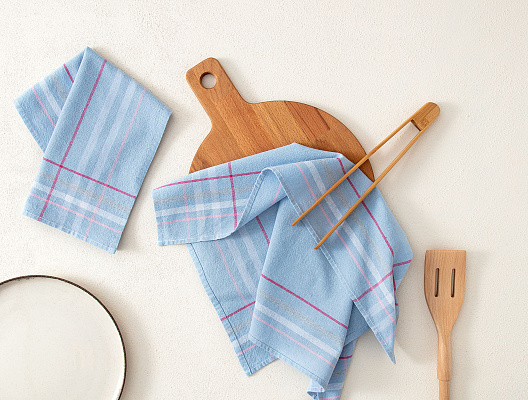 Комплект кухонных полотенец Brigitte из 2 шт., 40x60 см. - голубой