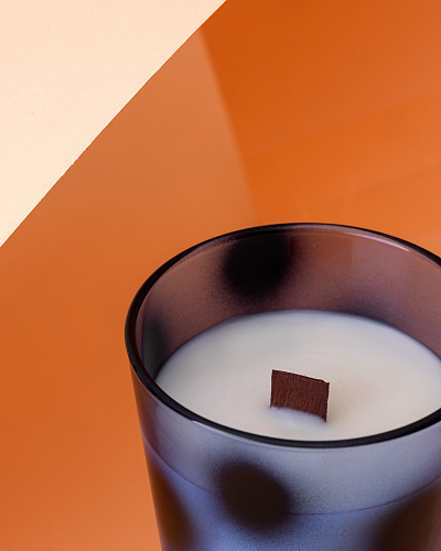 Ароматическая свеча Répertoire Jour de Pluie Bleu 230 г. - синяя / белая