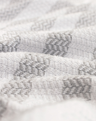 Покрывало двуспальное Sheryl 220x240 см.- белое / серое