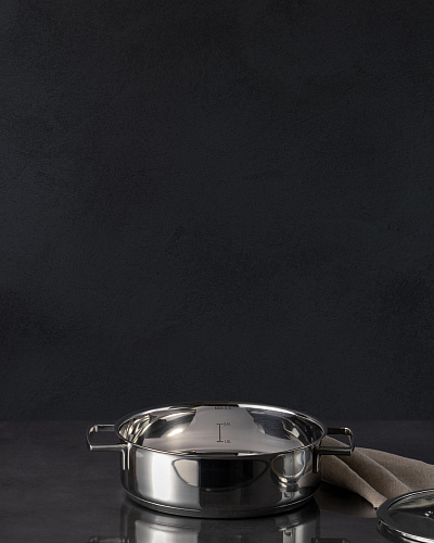 Кастрюля Elena с крышкой 24x7,5 см. - нержавеющая сталь