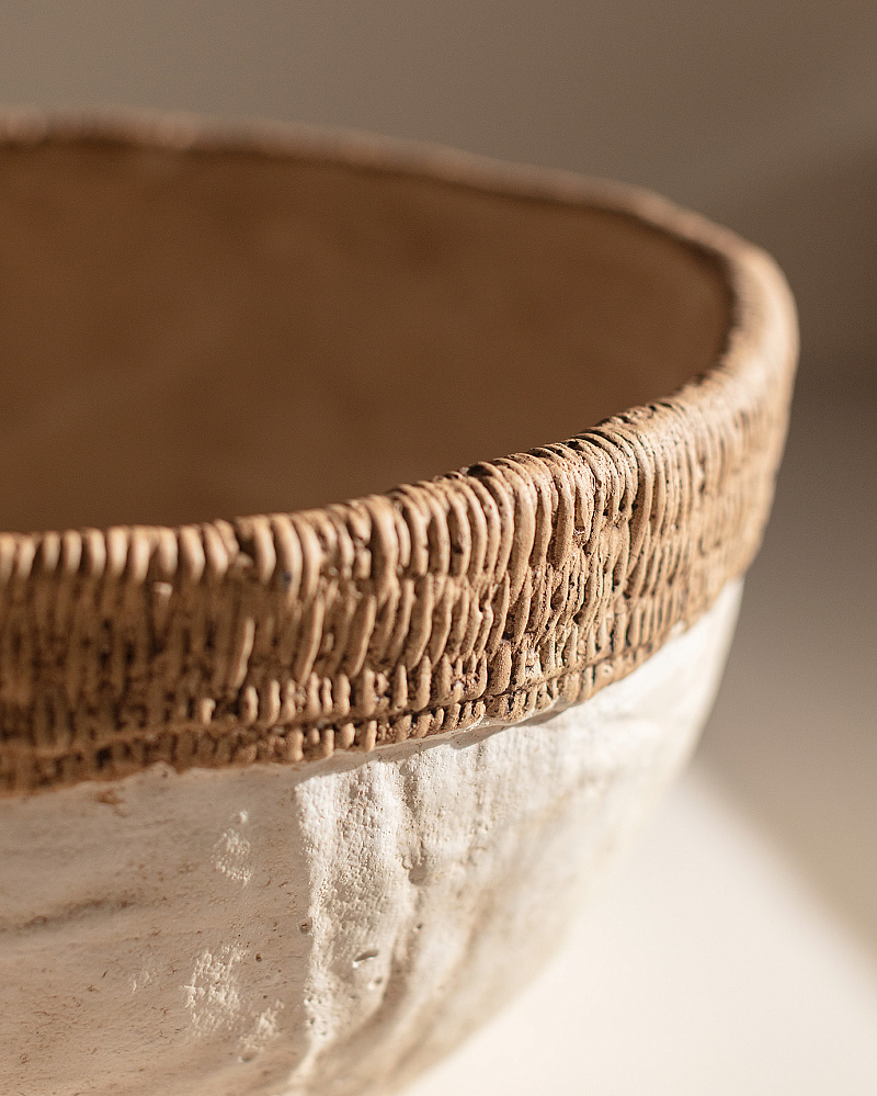 Кашпо Valerie 28,5x28,5x14,5 см. - белый / бежевый