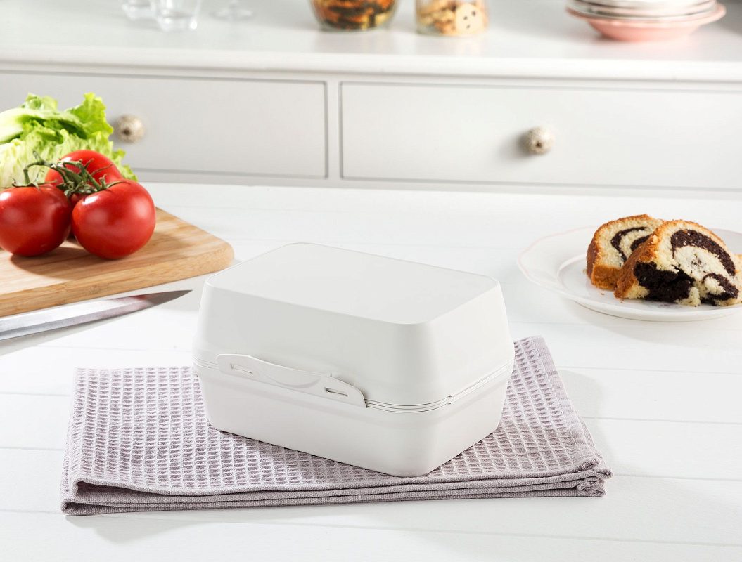 Ланчбокс Diurne, 13x17,5x9,5 см - бело-сероватый