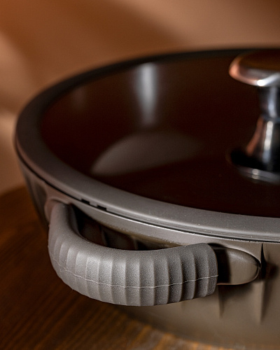 Сковорода Freya с крышкой 28x7 см, - алюминий