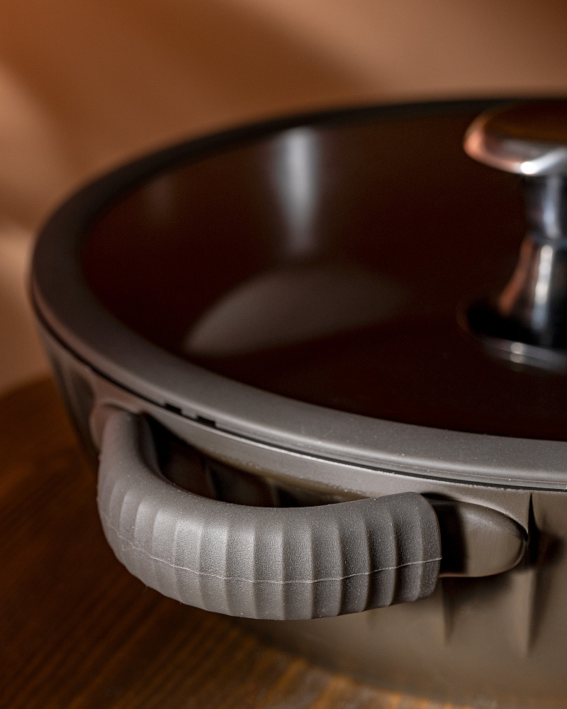 Сковорода Freya с крышкой 28x7 см, - алюминий