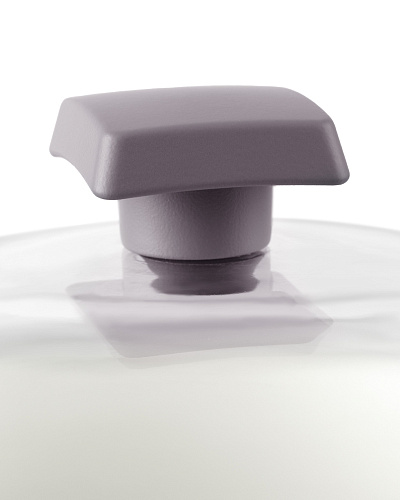 Набор посуды Nano Ceramic из 7 шт., 18-22-26 см. - темно-серый / темно-фиолетовый