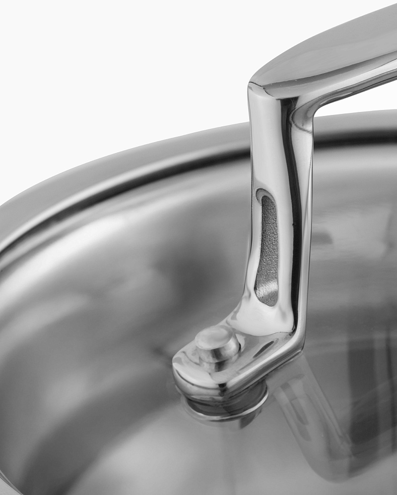 Кастрюля Elena с крышкой 24x7,5 см. - нержавеющая сталь